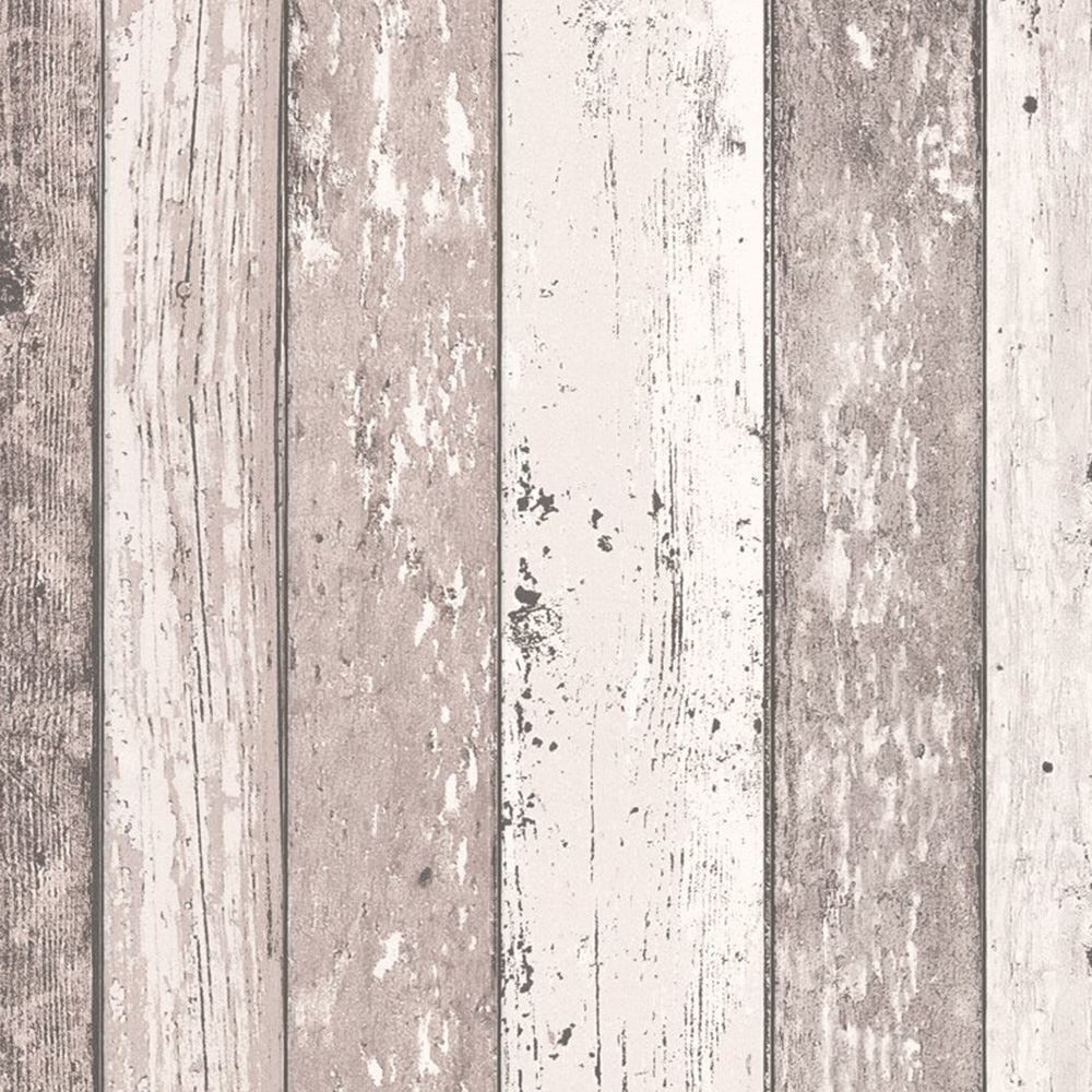 Heimwerker Wood Effect Wallpaper Distressed Wooden Grain Surf Beach Hut